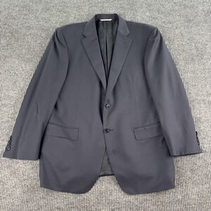 Canali Suit Jacket 42 R Blue Wool Solid Premium Designer Italy READ *